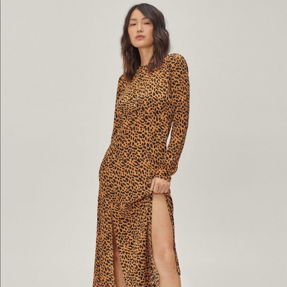 Nasty Gal Leopard dress. Never been worn